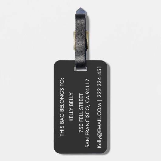 Étiquette À Bagage Schnauzer (Dos Vertical)