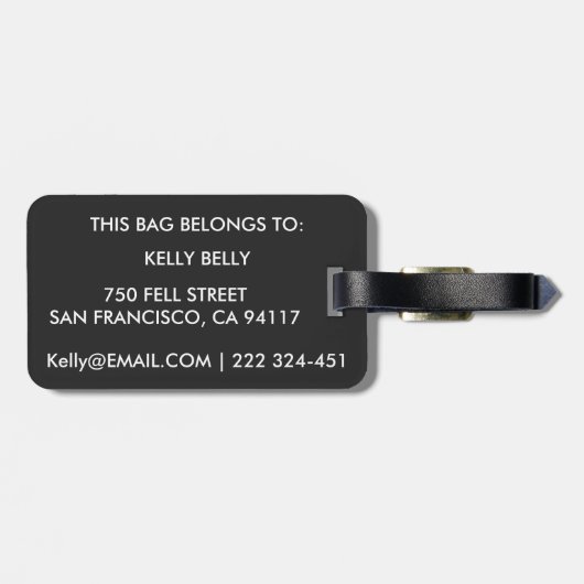 Étiquette À Bagage Schnauzer (Dos horizontal)