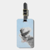 Étiquette À Bagage Schnauzer (Giant, Standard) Peinture - Chien Art (Devant Vertical)