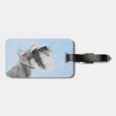 Étiquette À Bagage Schnauzer (Giant, Standard) Peinture - Chien Art (Dos horizontal)