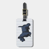 Étiquette À Bagage schnauzer noir (Devant Vertical)