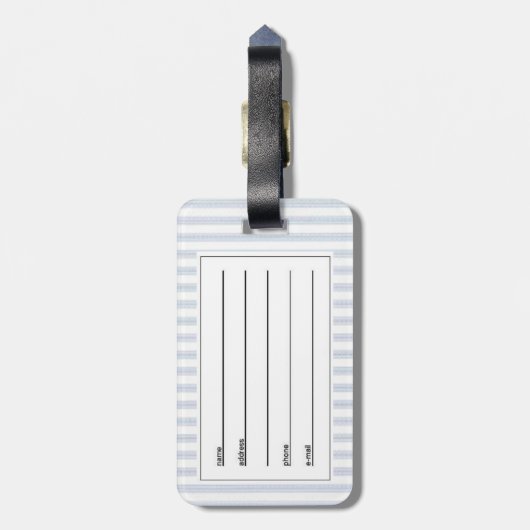 Étiquette À Bagage schnauzer noir (Dos Vertical)