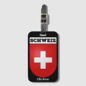Étiquette À Bagage Schweiz | Suisse Armoiries (Devant Vertical)