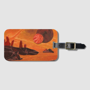 Étiquette À Bagage Sci-Fi "Mer du Feu" doubles soleils, Mer de lave