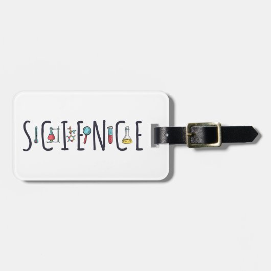 Étiquette À Bagage Science (Devant horizontal)