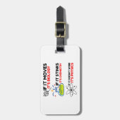 ÉTIQUETTE À BAGAGE SCIENCE BIOLOGY CHIMIISTRY PHYSICS (Devant Vertical)