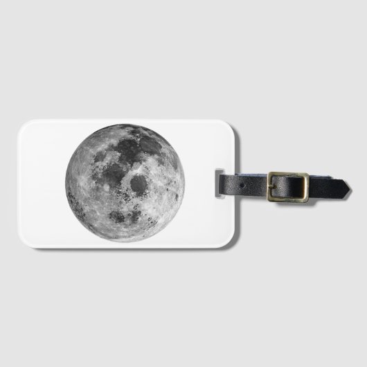 Étiquette À Bagage Science de l'astronomie spatiale de la Pleine lune (Devant Horizontal)