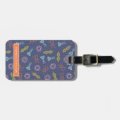 Étiquette À Bagage Science / Scientifique - Votre nom /ADN monogramme (Devant horizontal)