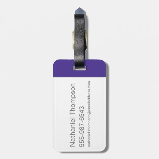 Étiquette À Bagage Scooby-Doo effrayé (Dos Vertical)