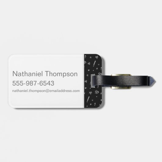 Étiquette À Bagage Scooby-Doo | Graphique "Lourde Médaille" (Dos horizontal)