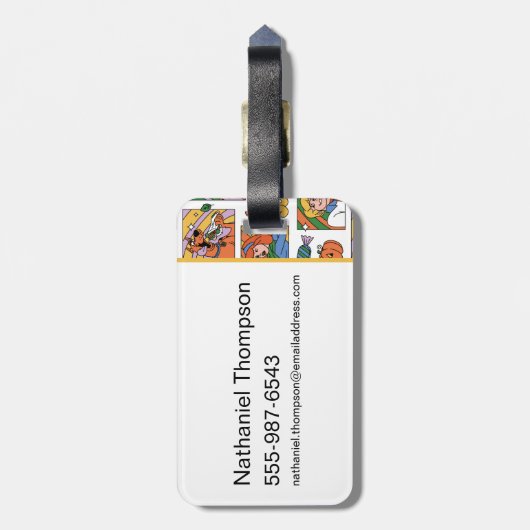 Étiquette À Bagage Scooby-Doo Halloween Photos Pattern (Dos Vertical)