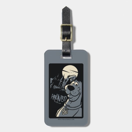 Étiquette À Bagage Scooby-Doo Noir Haunted Mansion Graphisme (Devant Vertical)