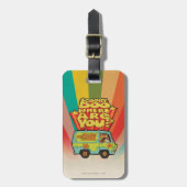 Étiquette À Bagage Scooby-Doo | "Où Es-Tu ?" Retro Cartoon Van (Devant Vertical)