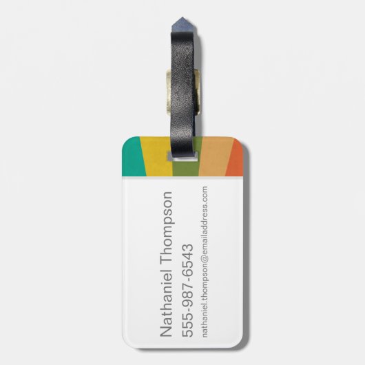 Étiquette À Bagage Scooby-Doo | "Où Es-Tu ?" Retro Cartoon Van (Dos Vertical)