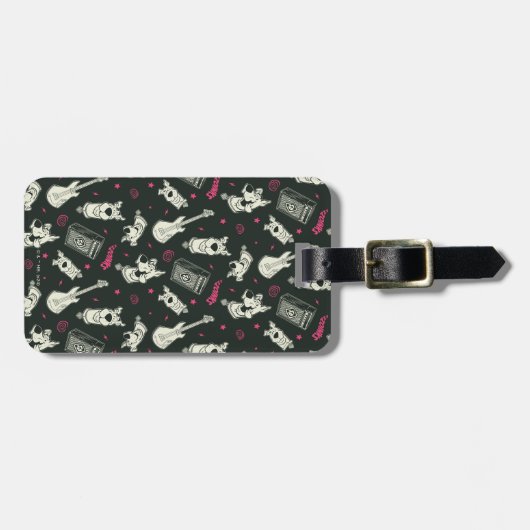 Étiquette À Bagage Scooby Doo Punk Guitare et Motif Amp (Devant horizontal)