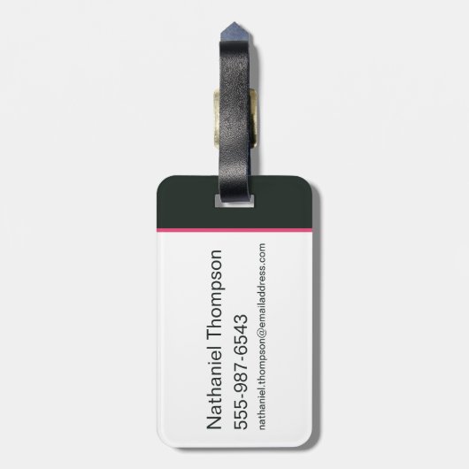 Étiquette À Bagage Scooby Doo Punk Guitare et Motif Amp (Dos Vertical)