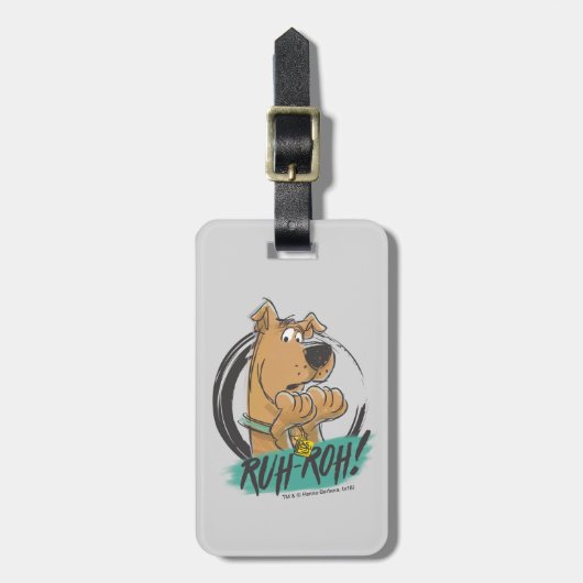 Étiquette À Bagage Scooby-Doo "Ruh Roh !" Croquis de marqueur (Devant Vertical)