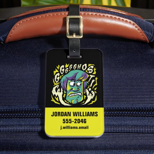 Étiquette À Bagage Scooby-Doo | Shaggy effrayée (Insitu Rectoal 2)