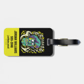 Étiquette À Bagage Scooby-Doo | Shaggy effrayée (Dos horizontal)