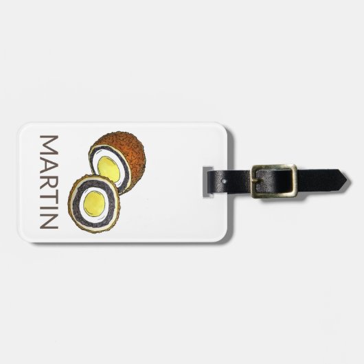 Étiquette À Bagage Scotch Egg Royaume-Uni British Food Yorkshire Angl (Devant horizontal)