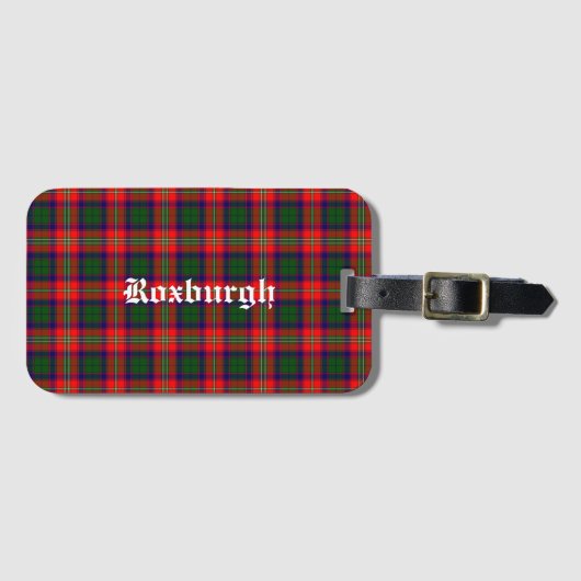 Étiquette À Bagage Scotland Roxburgh District Tartan Personnalisé (Devant Horizontal)