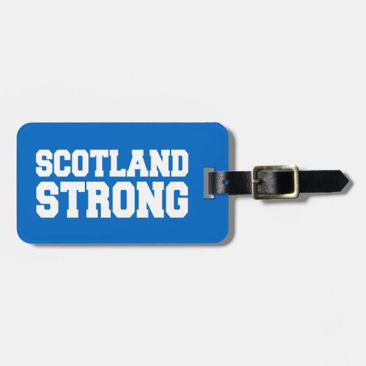 Étiquette À Bagage Scottish Referendum Scotland Independent sur Blue (Devant horizontal)