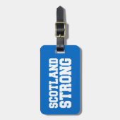 Étiquette À Bagage Scottish Referendum Scotland Independent sur Blue (Devant Vertical)