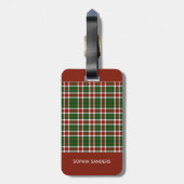 Étiquette À Bagage Scottish Tartan Pattern (Dos Vertical)