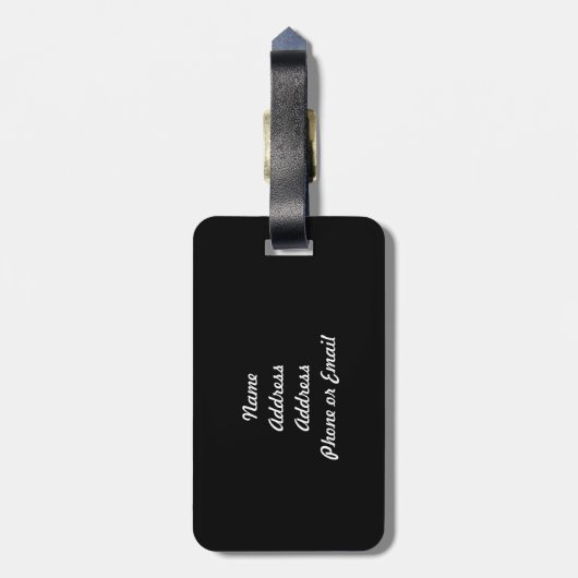 Étiquette À Bagage Scottish Terrier Scottie Motif de chien noir (Dos Vertical)