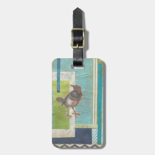 Étiquette À Bagage Scrapbook Avian I (Devant Vertical)