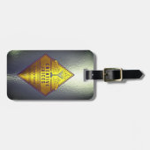 Étiquette À Bagage Scrapbooker Argent "Jus Créatifs" (Devant horizontal)