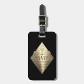 Étiquette À Bagage Scrapbooker Diamond "Jus Créatifs" (Devant Vertical)