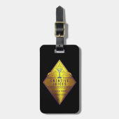 Étiquette À Bagage Scrapbooker Diamond "Jus Créatifs" (Devant Vertical)