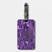 Étiquette À Bagage Scrapbooker Purple Foil Design "Jus Créatifs" (Dos Vertical)