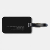 Étiquette À Bagage Script à main gris rose tendance féminine (Dos horizontal)