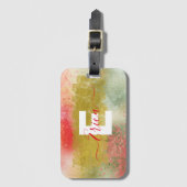 Étiquette À Bagage Script de calligraphie Abstraite moderne Glam (Devant Vertical)