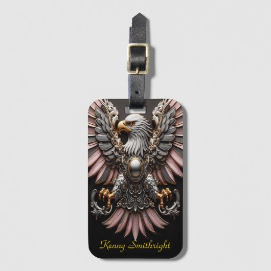 Étiquette À Bagage Sculpture ornée d'aigle (Devant Vertical)