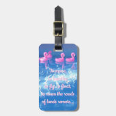 Étiquette À Bagage Se déplacer, respirer... Devis de voyage inspirant (Devant Vertical)