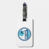 Étiquette À Bagage Sea Island Beach Georgia Palm Tree Birds (Dos Vertical)