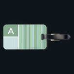 Étiquette À Bagage Seafoam, Sage Green, & Baby Blue Stripes<br><div class="desc">Vous aimerez ce design motif mignon et élégant Seafoam, Sage Green, & Baby Blue Stripes ! Visitez notre magasin, Mariage tendance, pour voir ce motif cool sur beaucoup plus de grands produits personnalisables, y compris les cadeaux monogrammes girly, les cartes postales Save Date et les invitations de mariage modernes! Merci!...</div>