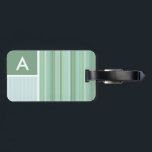 Étiquette À Bagage Seafoam, Sage Green, & Baby Blue Stripes<br><div class="desc">Vous aimerez ce design motif mignon et élégant Seafoam, Sage Green, & Baby Blue Stripes ! Visitez notre magasin, Mariage tendance, pour voir ce motif cool sur beaucoup plus de grands produits personnalisables, y compris les cadeaux monogrammes girly, les cartes postales Save Date et les invitations de mariage modernes! Merci!...</div>