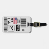 Étiquette À Bagage Seattle airport travel tag (Devant horizontal)