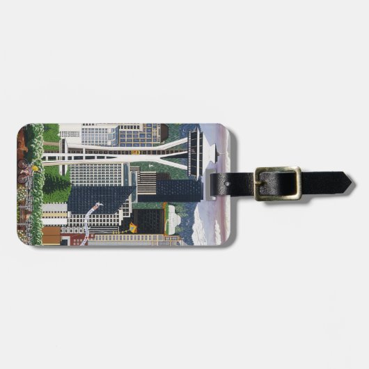 Étiquette À Bagage Seattle Washington (Devant horizontal)