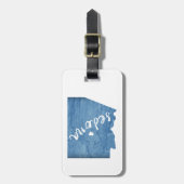 Étiquette À Bagage Sedona Arizona Wood Grain (Devant Vertical)