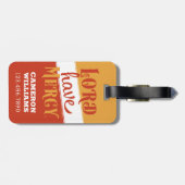 Étiquette À Bagage Seigneur aie pitié (Dos horizontal)