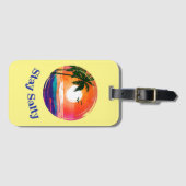 Étiquette À Bagage Séjour Salé Rétro Été (Devant Horizontal)