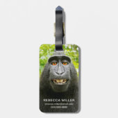 Étiquette À Bagage Selfie de singe (Dos Vertical)