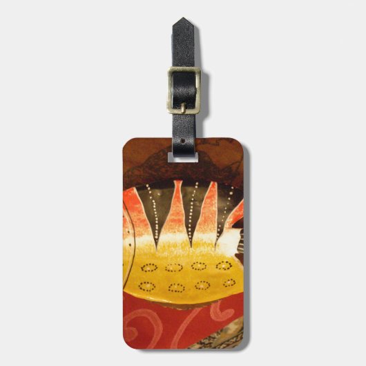 Étiquette À Bagage Sensation striée Tigre Barbe Poisson Imprimer (Devant Vertical)