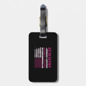 Étiquette À Bagage sensibilisation au cancer du sein (2) (Dos Vertical)