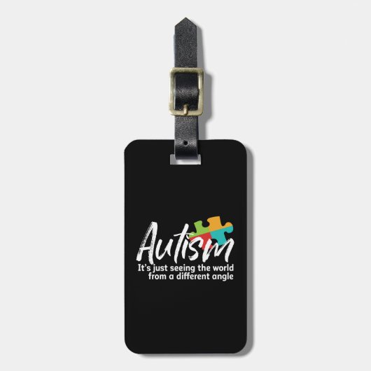 Étiquette À Bagage Sensibilisation sur l'autisme et soutien aux enfan (Devant Vertical)